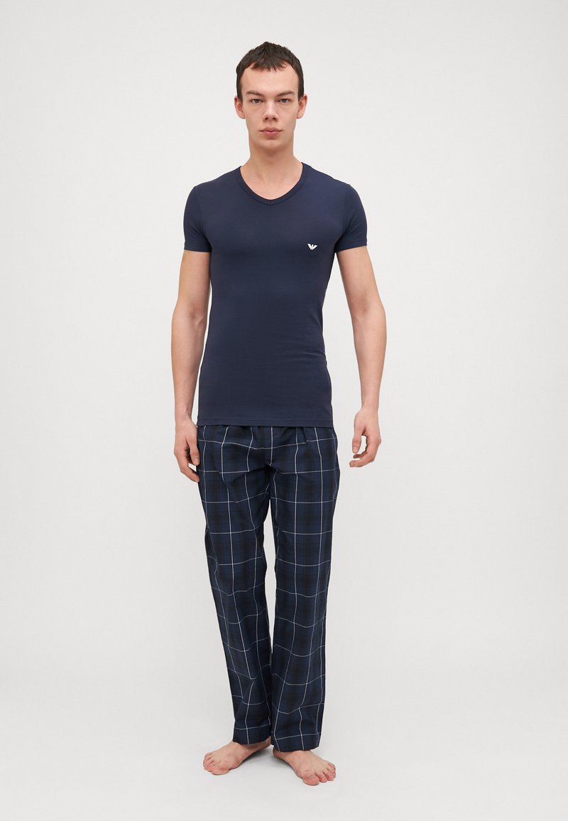 Emporio Armani V NECK 2 PACK - Spodné tričko - white/dark blue