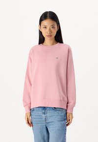 GANT SHIELD C NECK - Mikina - dusty pink