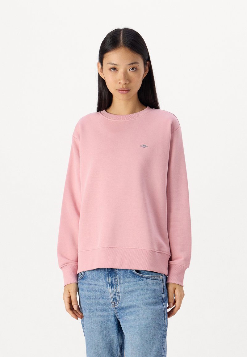GANT SHIELD C NECK - Mikina - dusty pink