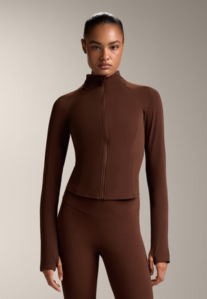 LIGHT AND WARM CROPPED TECHNICAL - Juoksutakki - mottled brown