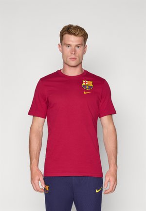 FCB CREST TEE - Klubbkläder - noble red