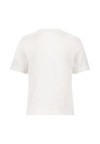 T-shirt bianca a maniche corte realizzata in cotone morbido. Presenta un collo rotondo e un design semplice e pulito, privo di motivi o grafiche.