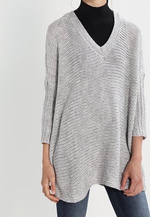 Strickpullover - mottled light grey