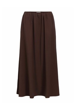 Object, SKIRT ELASTIC WAIST - Jupe longue - seal brown
