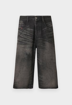 Tumedat halli, lai säärega teksapüksid tuhmunud tekstuuriga ja vöökohal nööpidega kinnitusega. Omavad viie taskuga disaini ja kontrastset õmblemist.