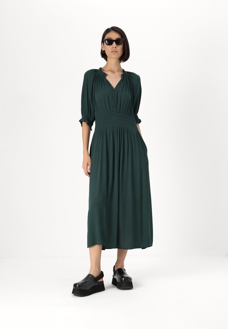 gap green dress Gap Drawstring Maxi Dress Size XS Green