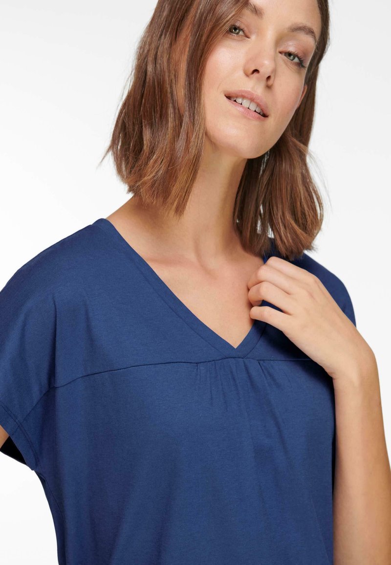 Damen T-Shirts | Green Cotton T-Shirt basic jeansblau/blau - HA47286 Damen T-Shirts | Green Cotton T-Shirt basic jeansblau/blau - HA47286