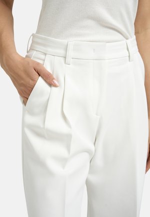 MILANO ITALY, MILANO ITALY BUNDFALTENHOSE MIT BÜGELFALTE - Trousers - offwhite