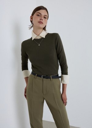 Calliope, MAGLIA TINTA UNITA - Jumper - verde militare scuro