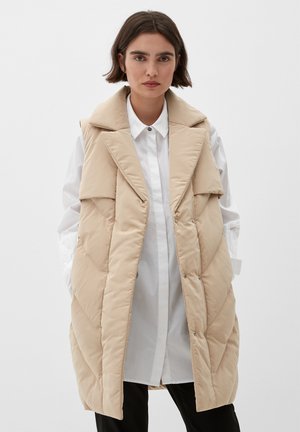 s.Oliver BLACK LABEL MET EEN REVERSKRAAG - Weste - beige