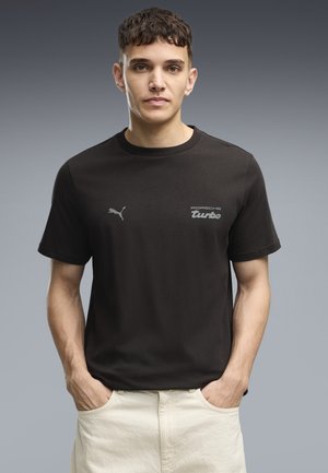 Puma, PORSCHE LEGACY ESSENTIALS T-SHIRT - T-Shirt print - black
