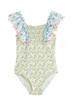 Next REGULAR FIT - FRILL SLEEVE - Badpak - blue tile print