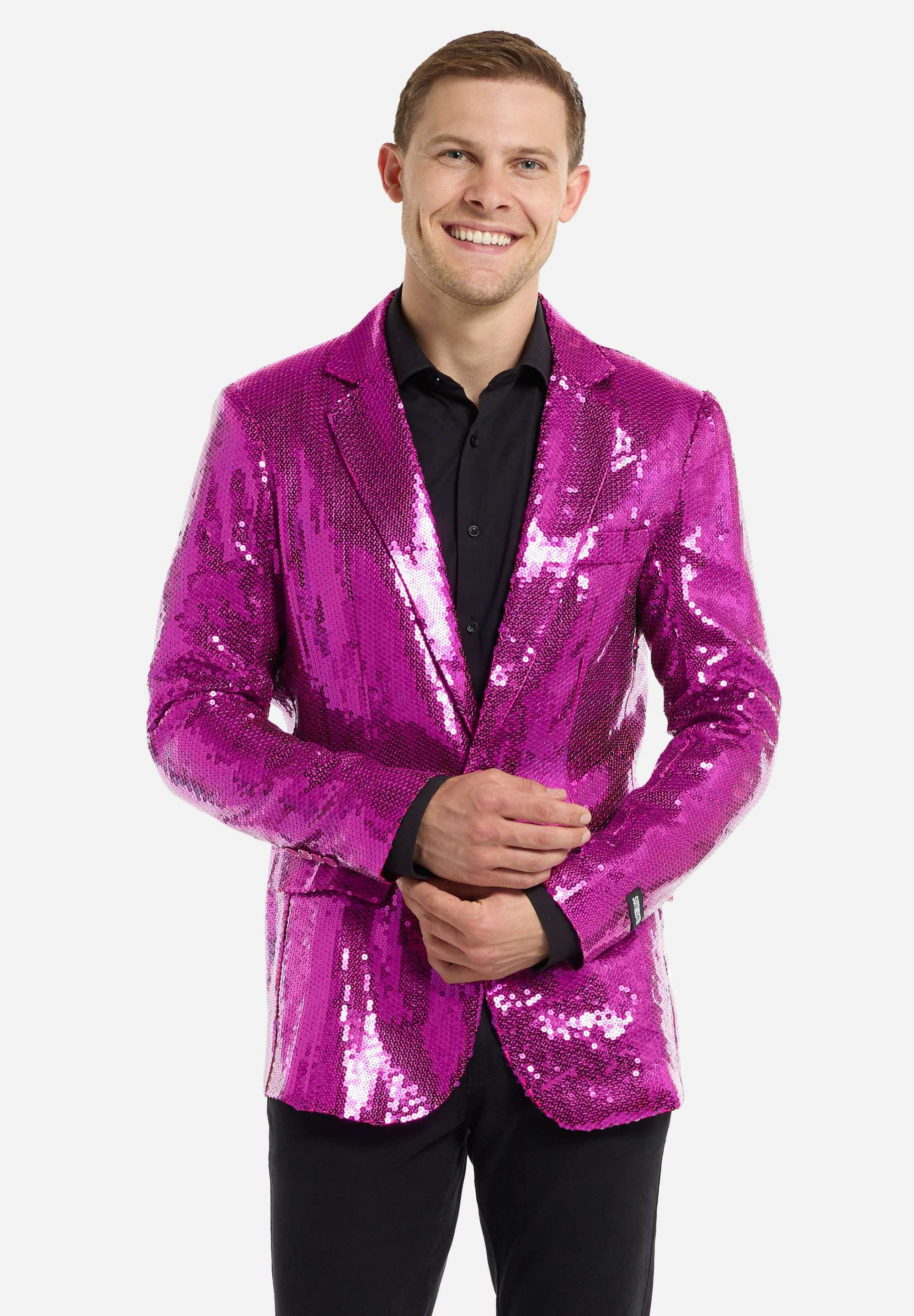 Suitmeister SEQUINS - Suit jacket - pink - Zalando.ie