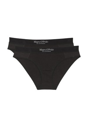 Bragas de algodón negras, con textura acanalada, cintura elástica con logo y un diseño sin costuras. Incluye dos pares.