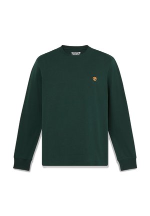 Timberland, TREE EMBROIDERED LONG SLEEVES TEE (SLIM). - Langærmet T-shirt - dark green