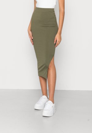 MIDI SKIRT - Gonna a tubino - khaki