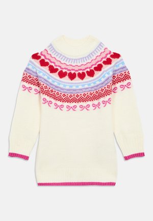 FAIRISLE SWEATER DRESS TODDLER GIRL - Pulóverruha - ivory frost