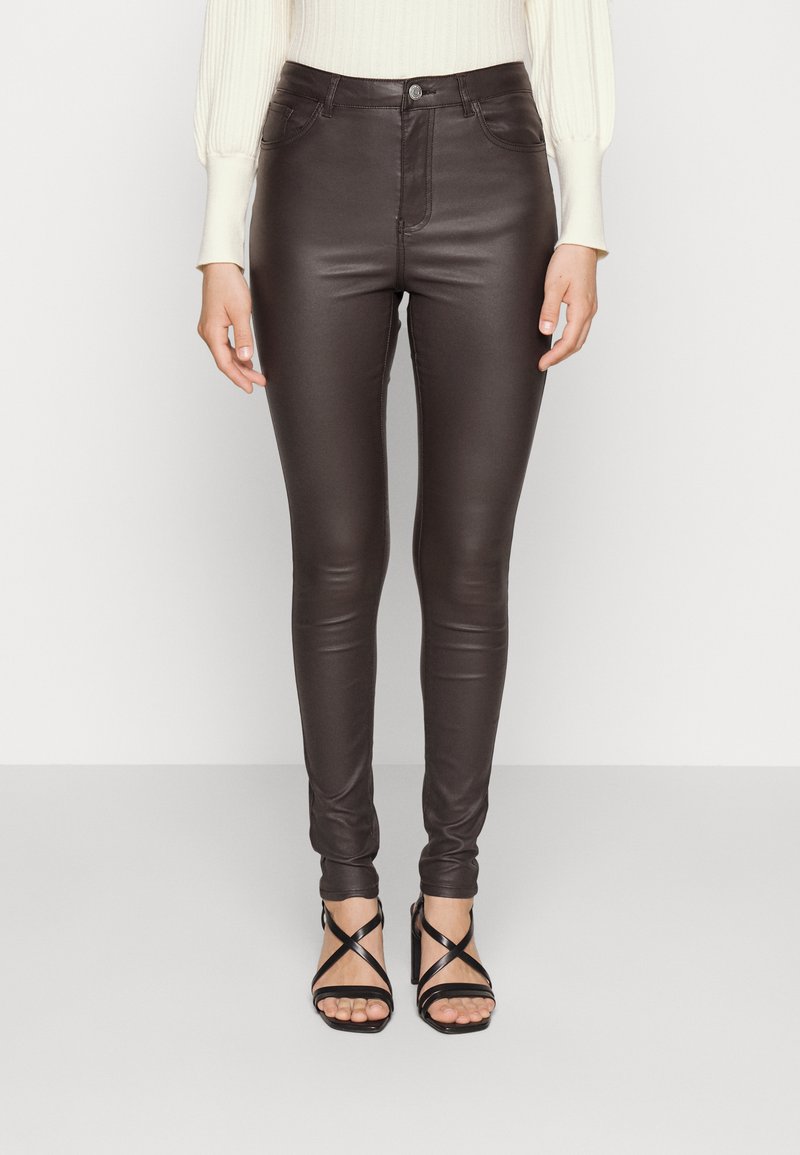 Vero Moda VMSOPHIA COATED JEANS Broek coffee bean/bruin Zalando.nl