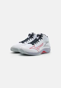 Mizuno THUNDER BLADE Z - Topánky na volejbal - white/salsa/black