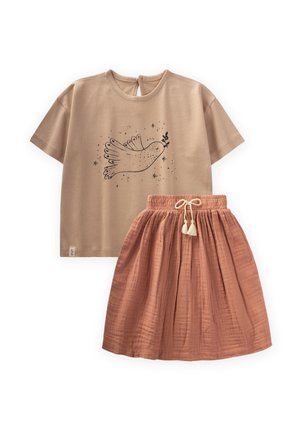 SET - A-lijn rok - beige