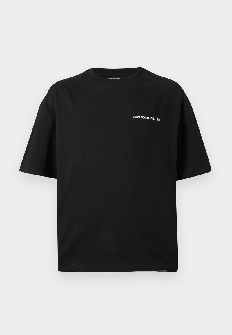 Don’t Waste Culture T-shirt print zwart