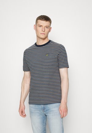 BRUSHED STRIPE - T-shirt con stampa - dark navy