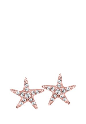 SPARKLING SEA STAR - MIT KRISTALLEN VON SWAROVSKI® - Boucles d'oreilles - rose gold-coloured