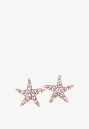 Elli SPARKLING SEA STAR - MIT KRISTALLEN VON SWAROVSKI® - Øreringe - rose gold-coloured