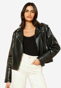 PETITE FIT  - Kunstnahast jakk - black