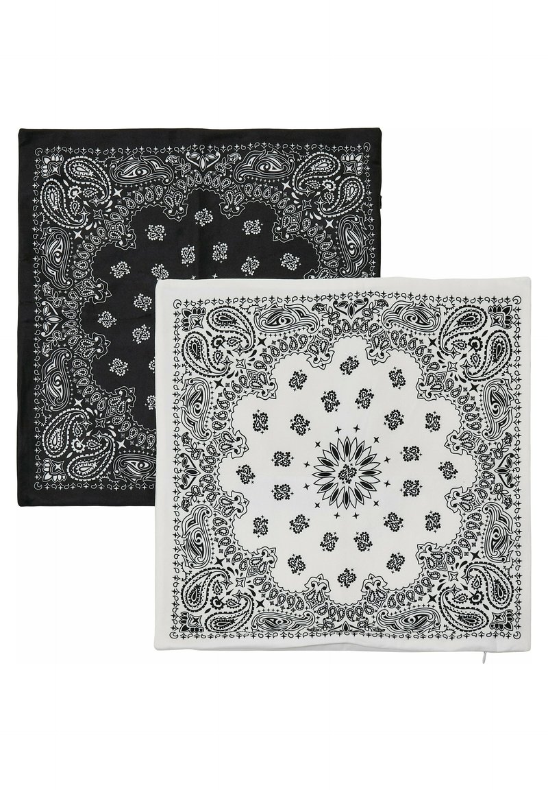 Urban Classics - BANDANA PRINT CUSHION SET - Altri accessori - black/white, Ingrandire