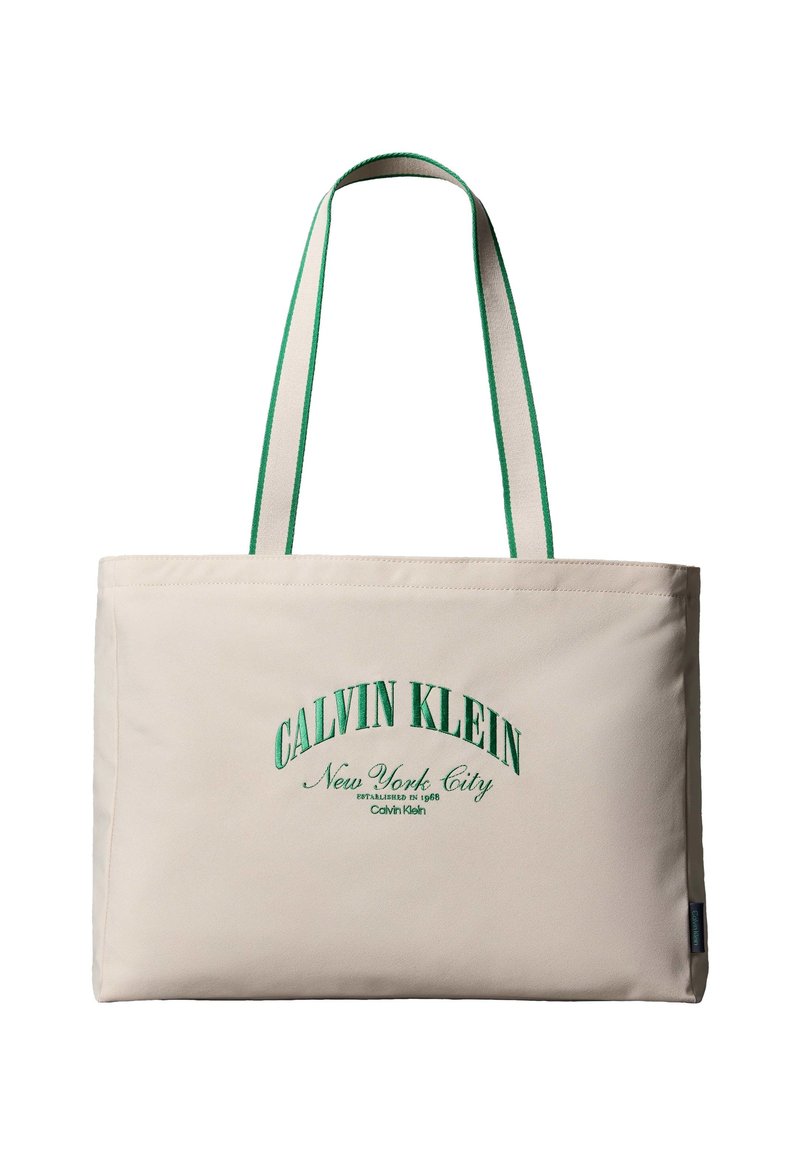 Calvin Klein GRAPHIC CAPSULE - Bolso shopping - bone white/crema ...