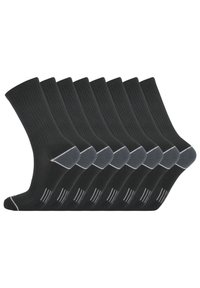 8ER-PACK - Calze sportive - zwart