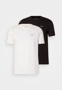 LOGO PRINT 2 PACK - Basic póló - black/off white