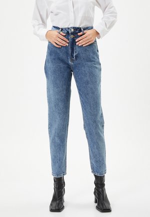 RISE MOM  RELAX CUT CROP LEG - Relaxed fit jeans - blue