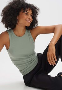 OPUS SLIM FIT RIB - Top - aqua green