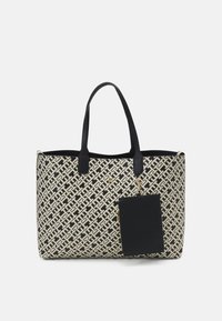 Tommy Hilfiger - ICONIC TOTE MONO - Maisiņveida soma - black Miniatūras attēls 1