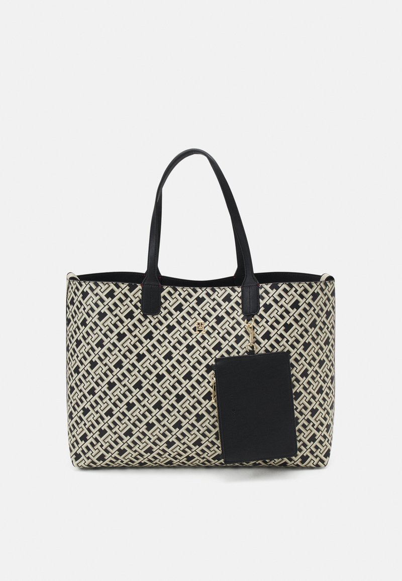 Tommy Hilfiger - ICONIC TOTE MONO - Shoppingveske - black, Forstørre