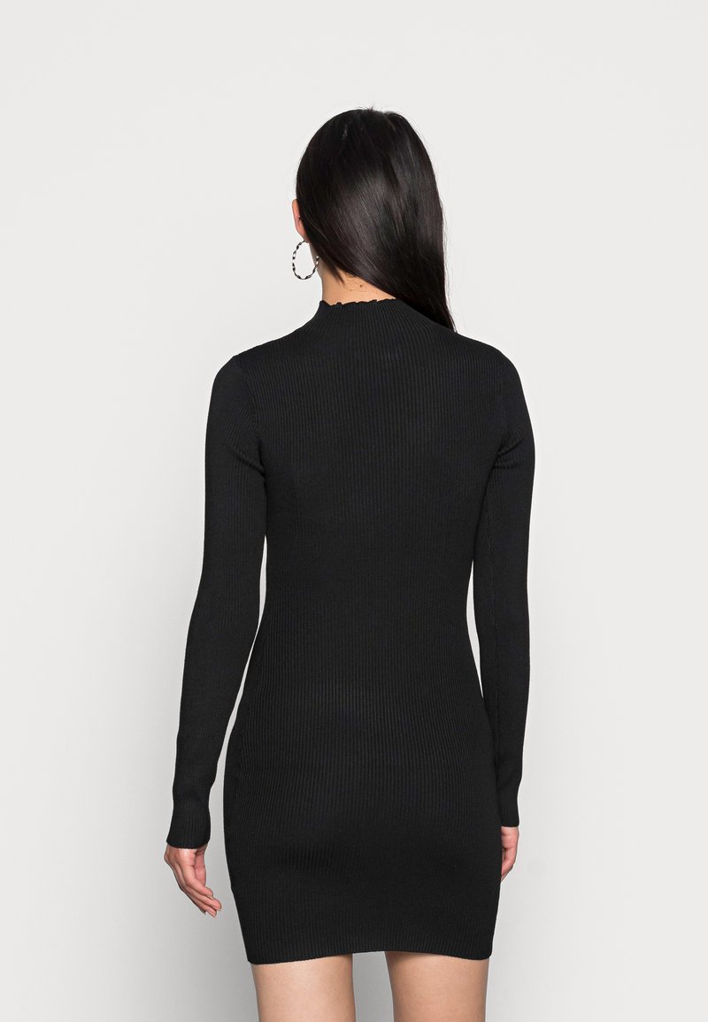 Damen Freizeitkleider | Missguided HIGH NECK MINI DRESS Strickkleid black/schwarz - NP31604 Damen Freizeitkleider | Missguided HIGH NECK MINI DRESS Strickkleid black/schwarz - NP31604
