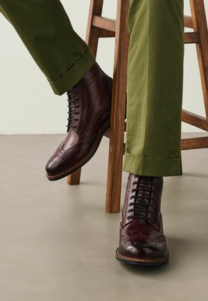 Next, Schnürstiefelette - burgundy red