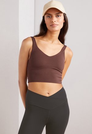 aerie REAL ME LOW KEY LONGLINE - Débardeur - dark maple