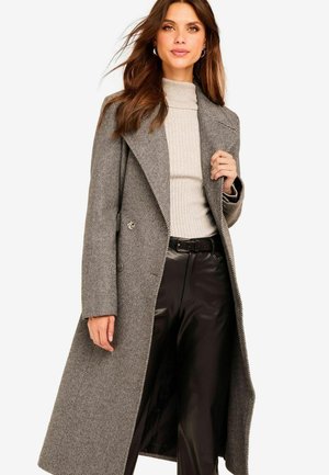 DOUBLE BREASTED BELTED - REGULAR FIT - Trenssi - grey