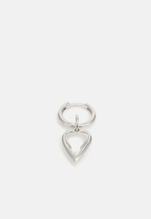 Avgvst SMALL CRYSTAL HEART SINGLE - Einzelner Ohrring - silver coloured