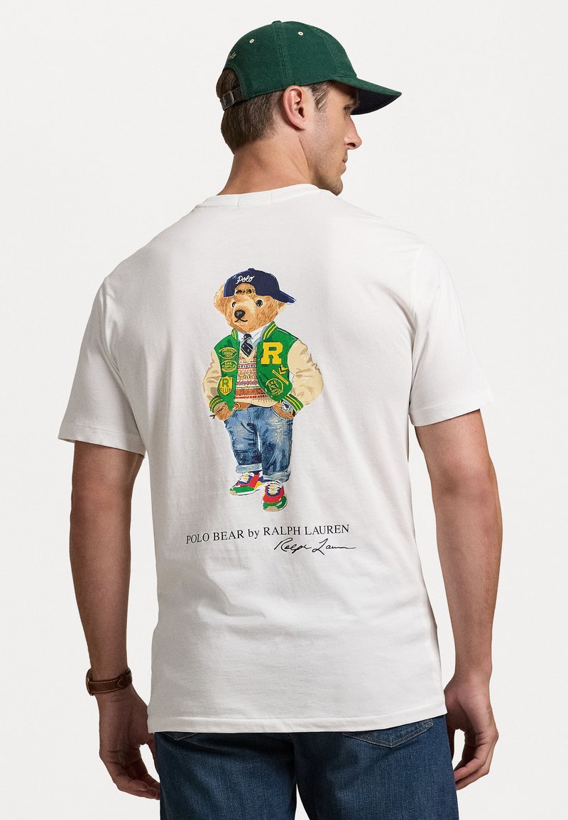 Polo Ralph Lauren Big & Tall POLO BEAR JERSEY T-SHIRT - Print T-shirt - white