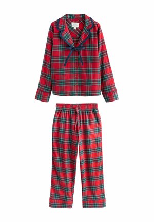REGULAR FIT - BUTTON THROUGH LONG SLEEVE SET - Nattøj sæt - red check