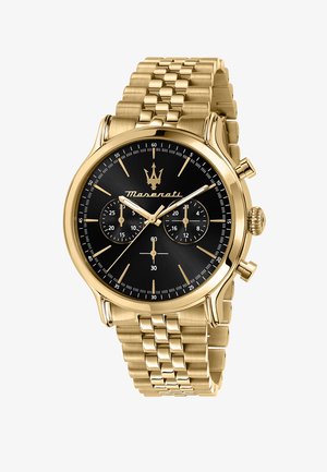 Maserati EPOCA 42MM CHR BLACK DIAL BR YG - Horloge - schwarz- und goldfarben