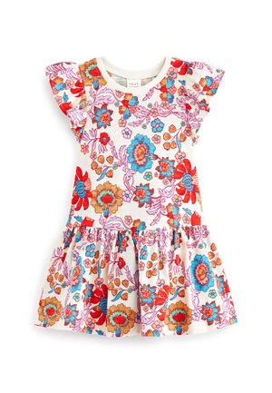 SHORT SLEEVE PEPLUM STANDARD - Sukienka z dżerseju - floral