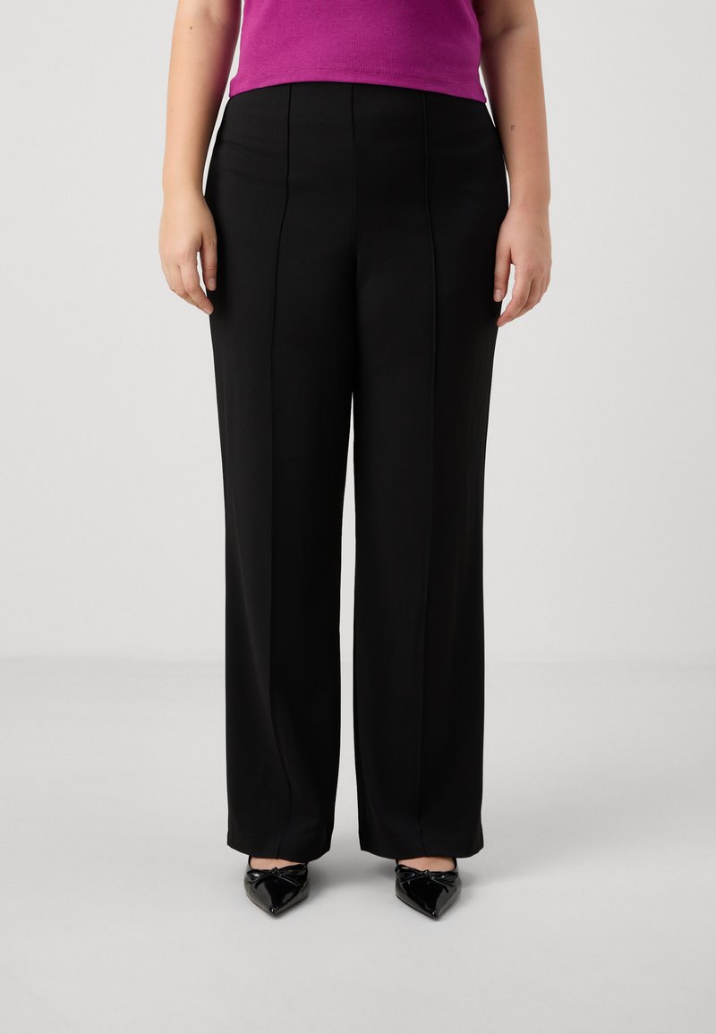 Vero Moda Curve VMCBECKY PULL ON - Trousers - black