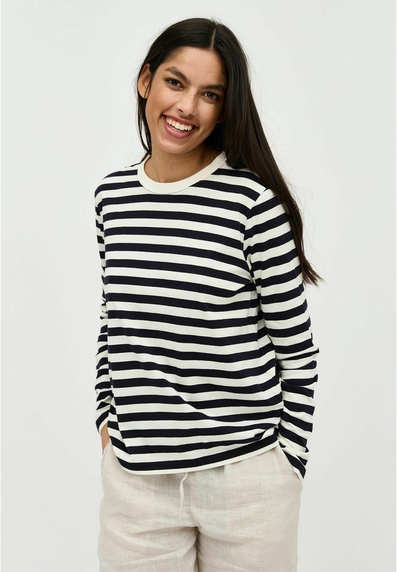 mbyM - BEEJA LS-M - Langærmet T-shirt - night sky sugar stripe, Forstør