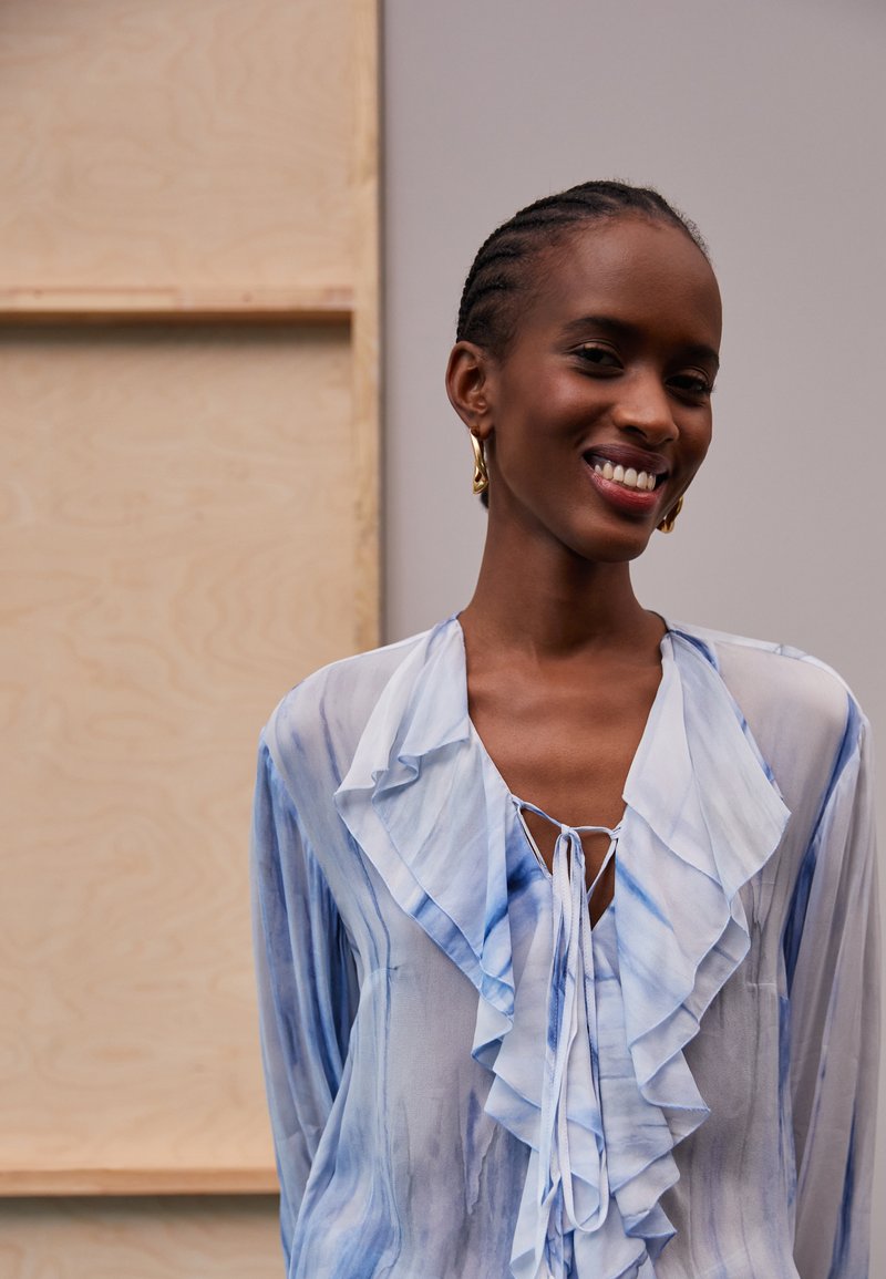 Damen Bekleidung | Dondup CAMICIA Tunika agua georgette/blau - EA34974 Damen Bekleidung | Dondup CAMICIA Tunika agua georgette/blau - EA34974