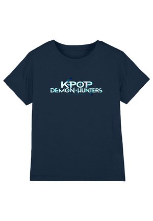 K-POP DEMON HUNTERS - FULL LOGO - T-Shirt print - dark blue